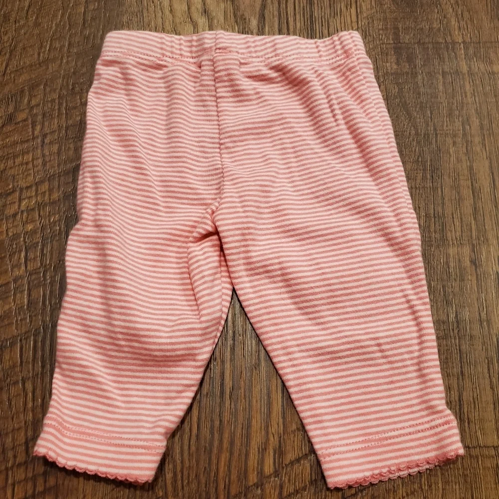 Carters Baby Girl Matching Set Leggings Tee Shirt Bodysuit Hearts Pink Blue 3M
